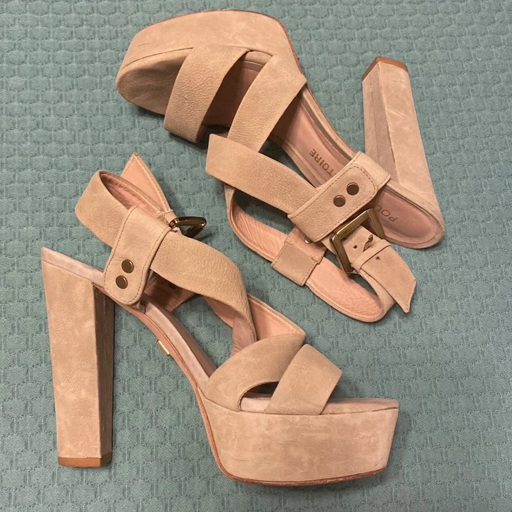 Pour La Victoire Nealla Nubuck Leather Platform Heel